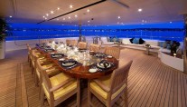 Superyacht TITANIA -  Aft Deck al fresco dining